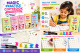 CraftSR™ Magic Practice Copybook Set | Reusable Handwriting Practice Books with Pen & Refills | Fun Learning for Kids