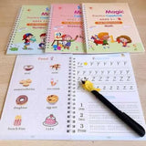 CraftSR™ Magic Practice Copybook Set | Reusable Handwriting Practice Books with Pen & Refills | Fun Learning for Kids