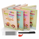 CraftSR™ Magic Practice Copybook Set | Reusable Handwriting Practice Books with Pen & Refills | Fun Learning for Kids